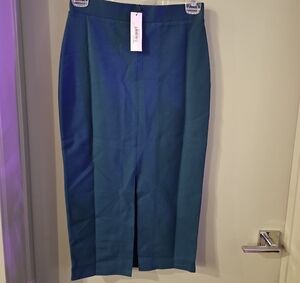Chic Teal Pencil Skirt